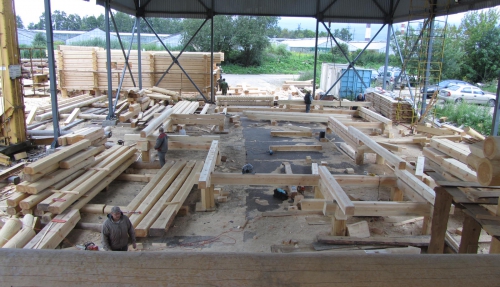 Building a frame house for a client in Norway