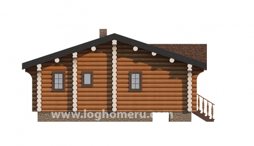 Round-log house