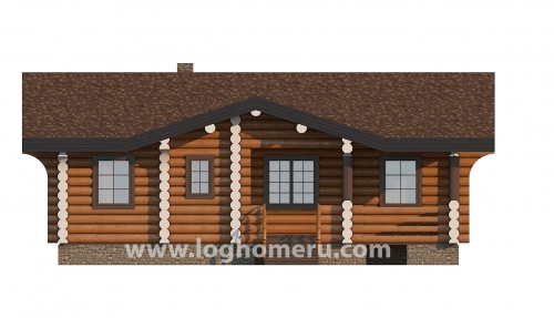 Round-log house