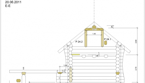 4 - plan of a pine log frame house 260m²
