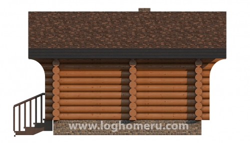 Log bathhouse project