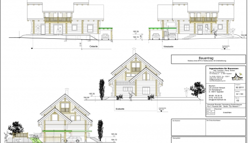 10 - plan of a pine log frame house 260m²